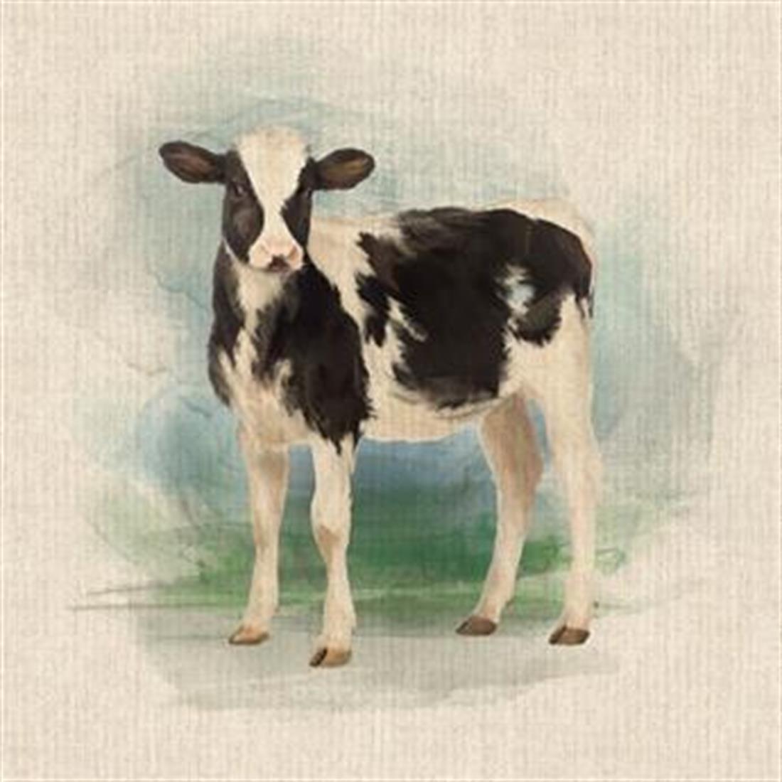 Cow Panel Printed Digital Canvas Fabric