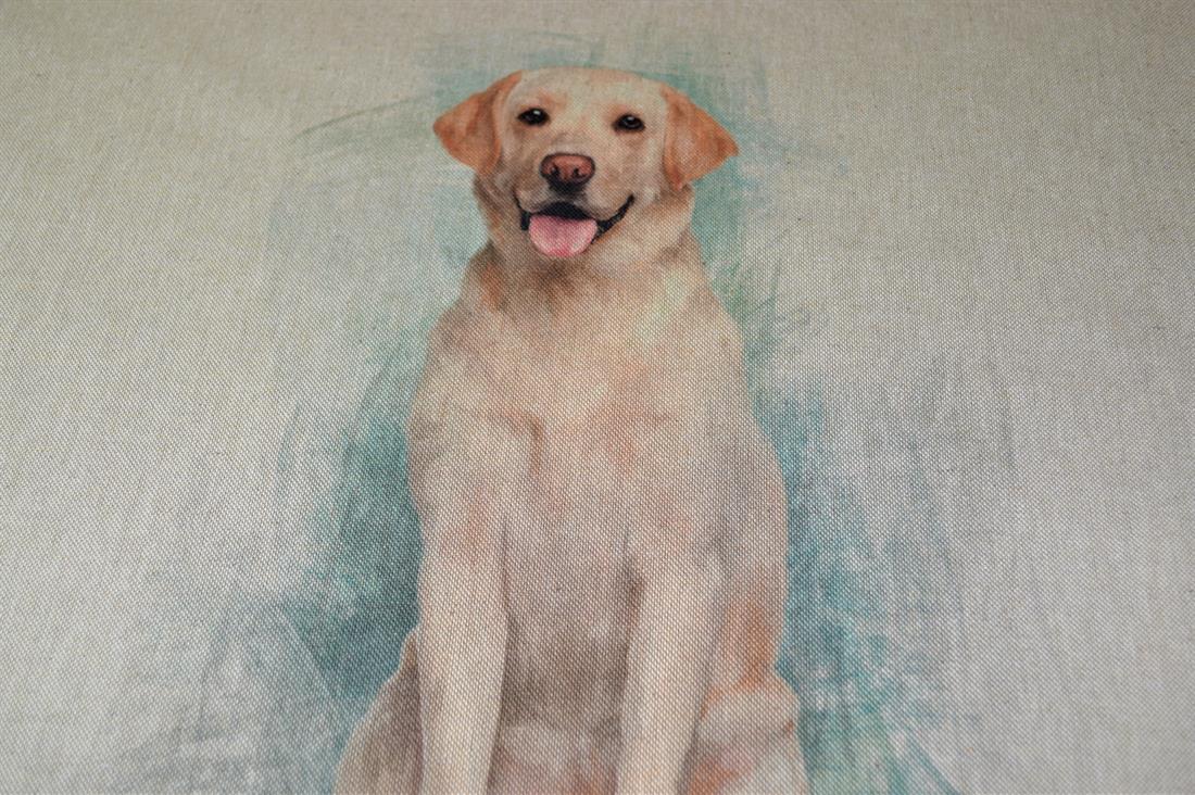 Labrador Panel Printed Digital Canvas Fabric
