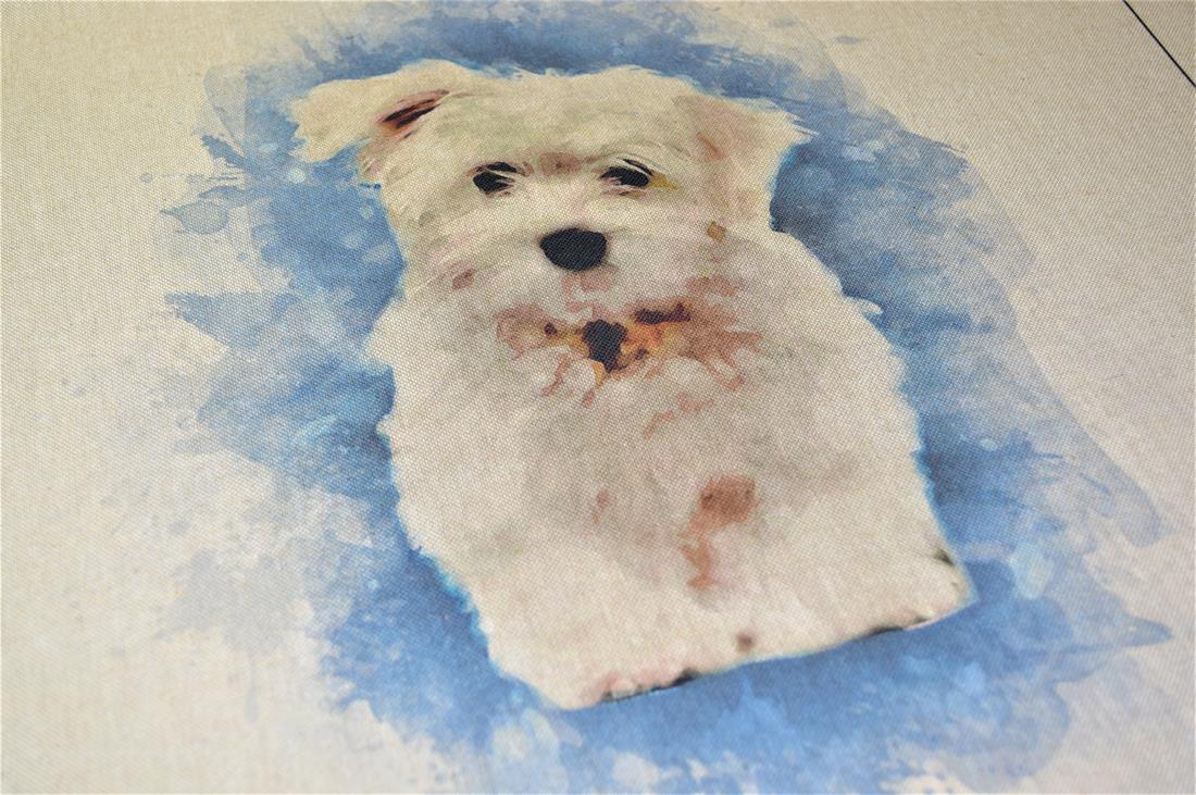 Westiepoo Panel Printed Digital Canvas Fabric