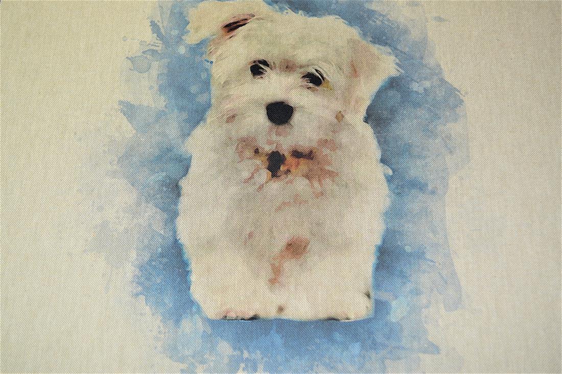 Westiepoo Panel Printed Digital Canvas Fabric
