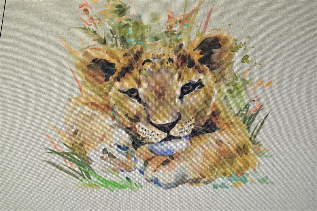 Tiger -Printed Digital Canvas Fabric