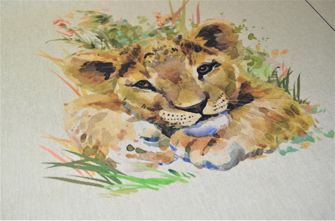 Tiger -Printed Digital Canvas Fabric
