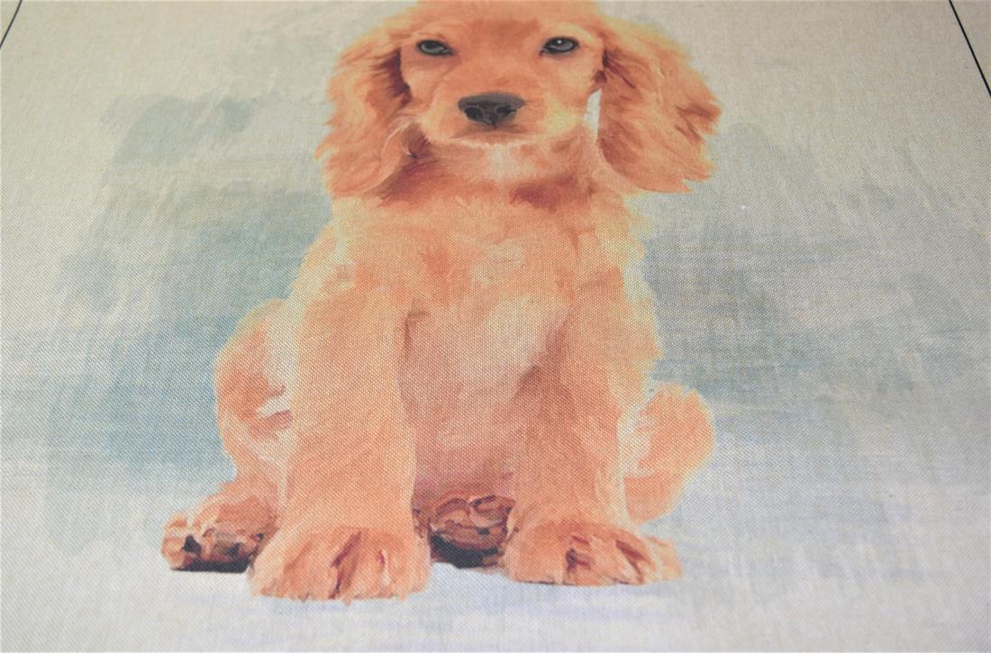 English/American Cocker Spaniel Printed Digital Canvas Fabric