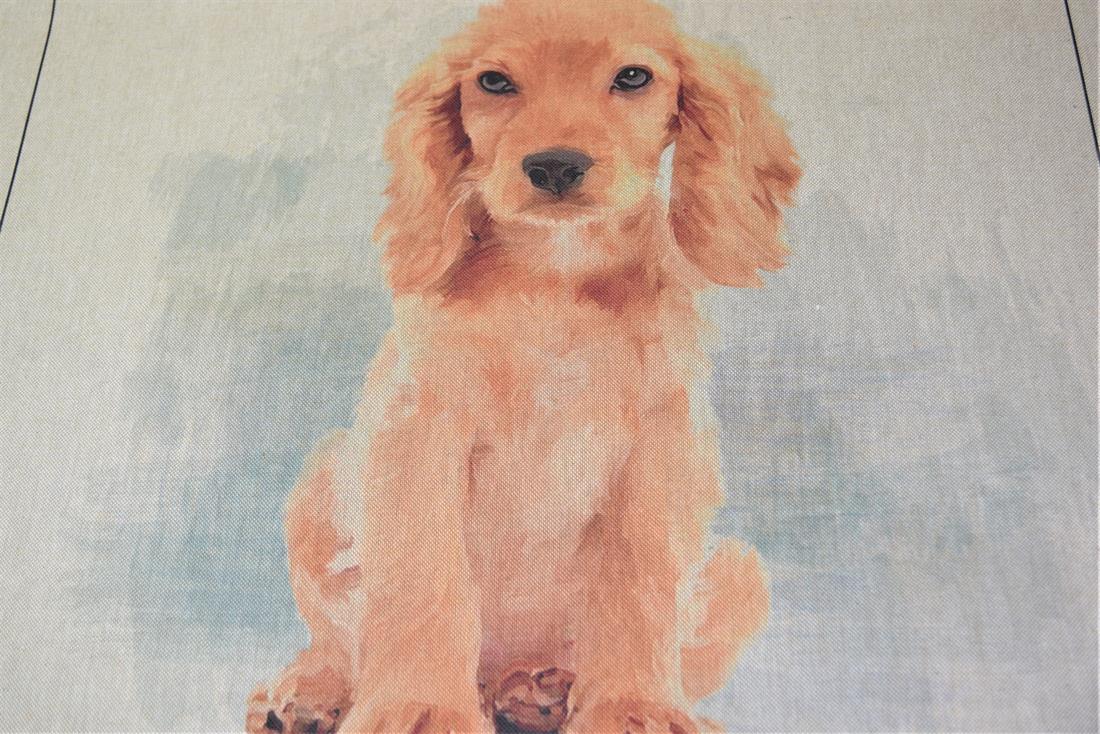 English/American Cocker Spaniel Printed Digital Canvas Fabric