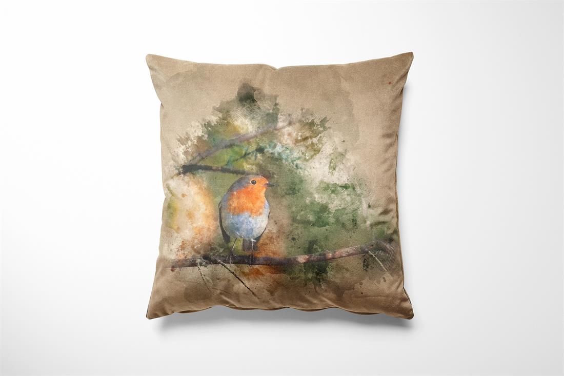 Robin Tree Printed Digital Canvas Fabric