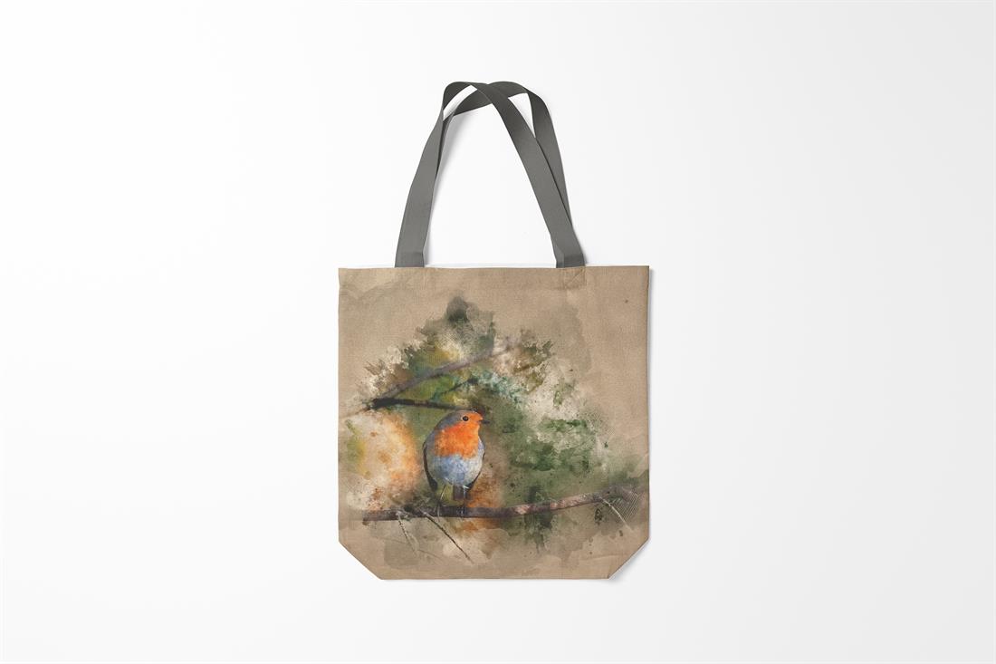 Robin Tree Printed Digital Canvas Fabric