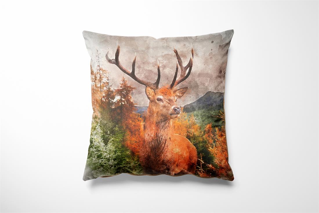 Stag Printed Digital Canvas Fabric
