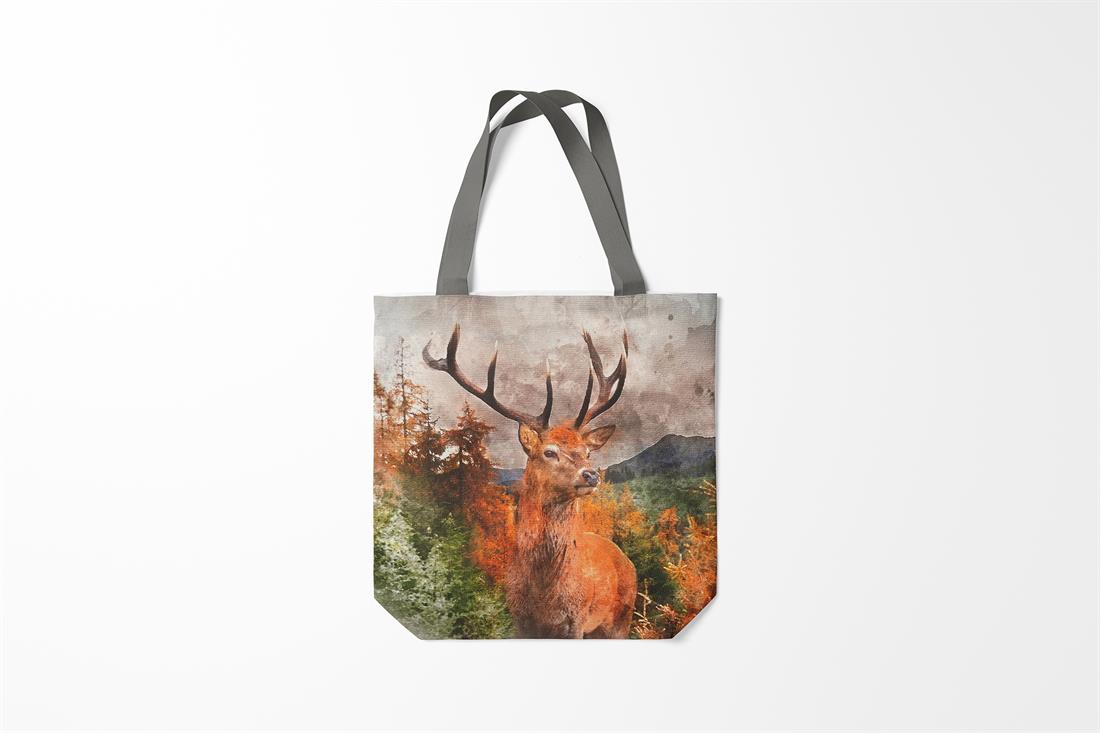 Stag Printed Digital Canvas Fabric