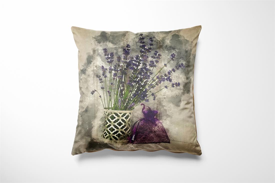 Lavender Printed Digital Canvas Fabric