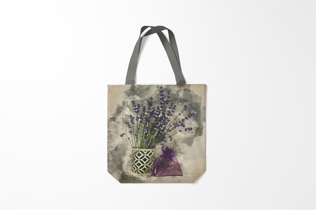 Lavender Printed Digital Canvas Fabric