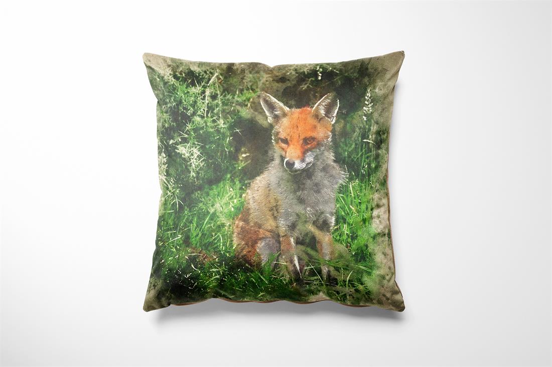 Fox Printed Digital Canvas Fabric