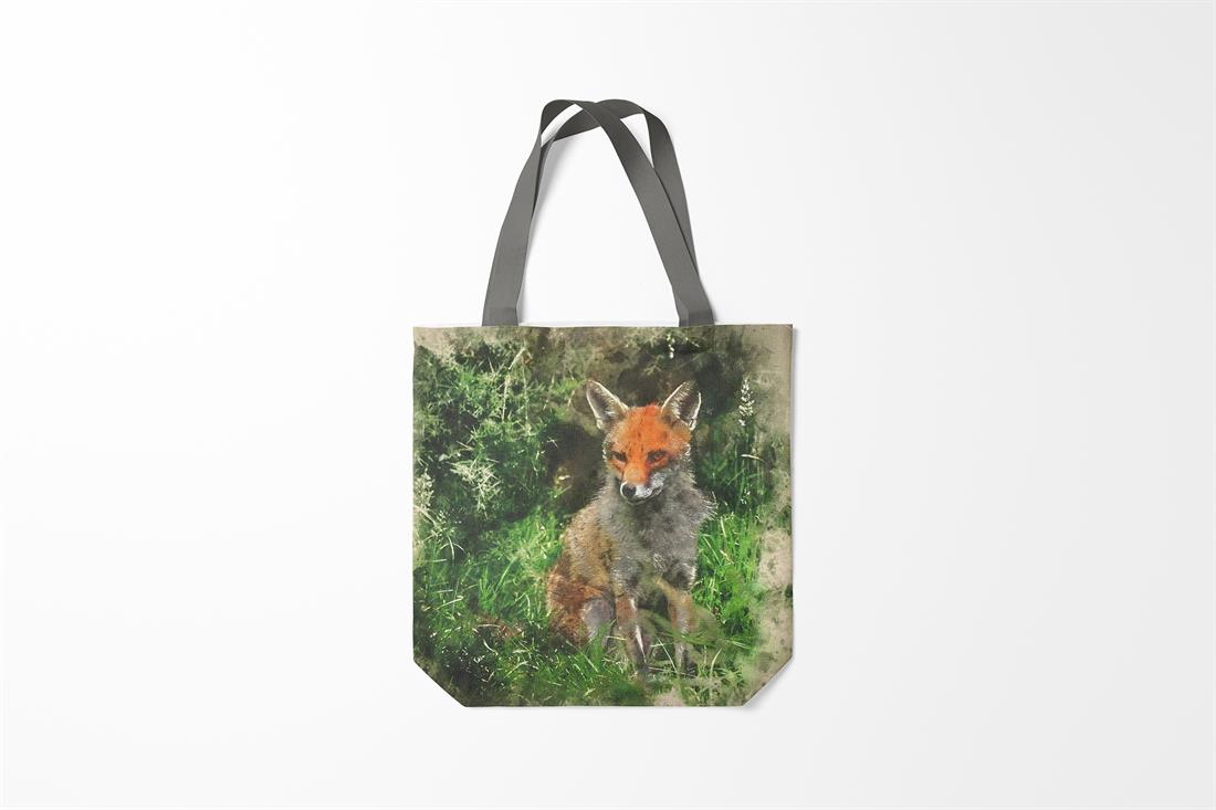 Fox Printed Digital Canvas Fabric