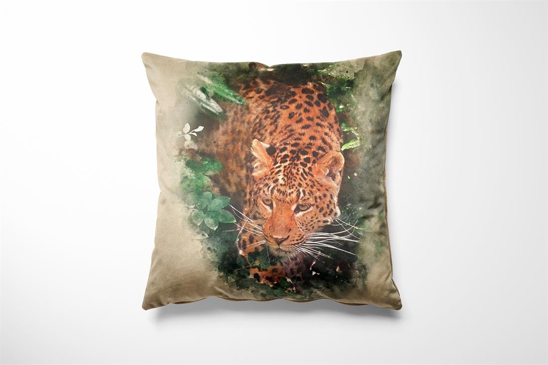 Leopard Printed Digital Canvas Fabric