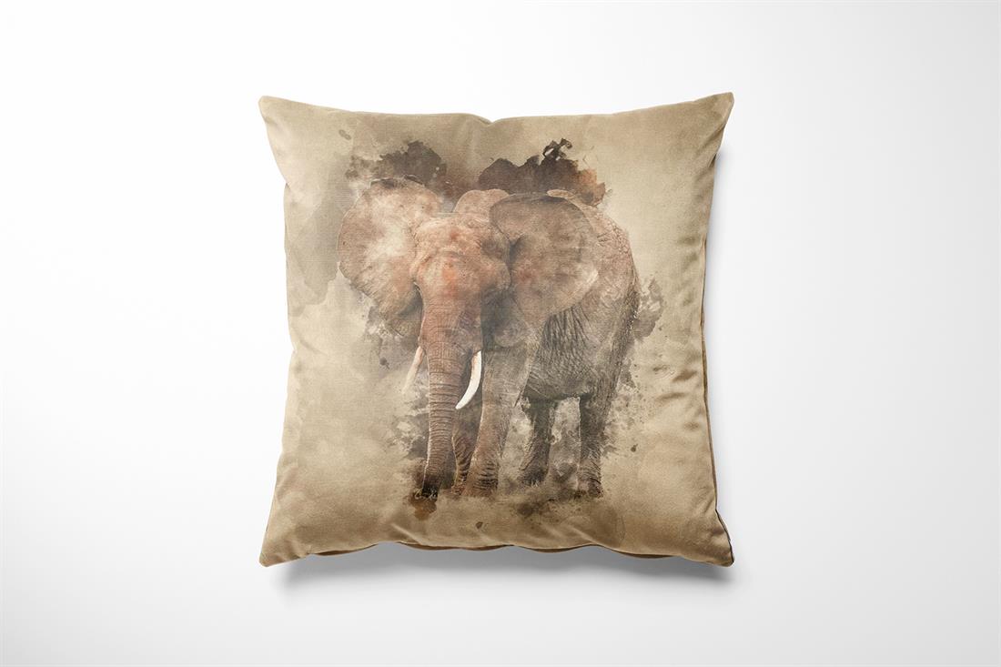 Elephant Printed Digital Canvas Fabric