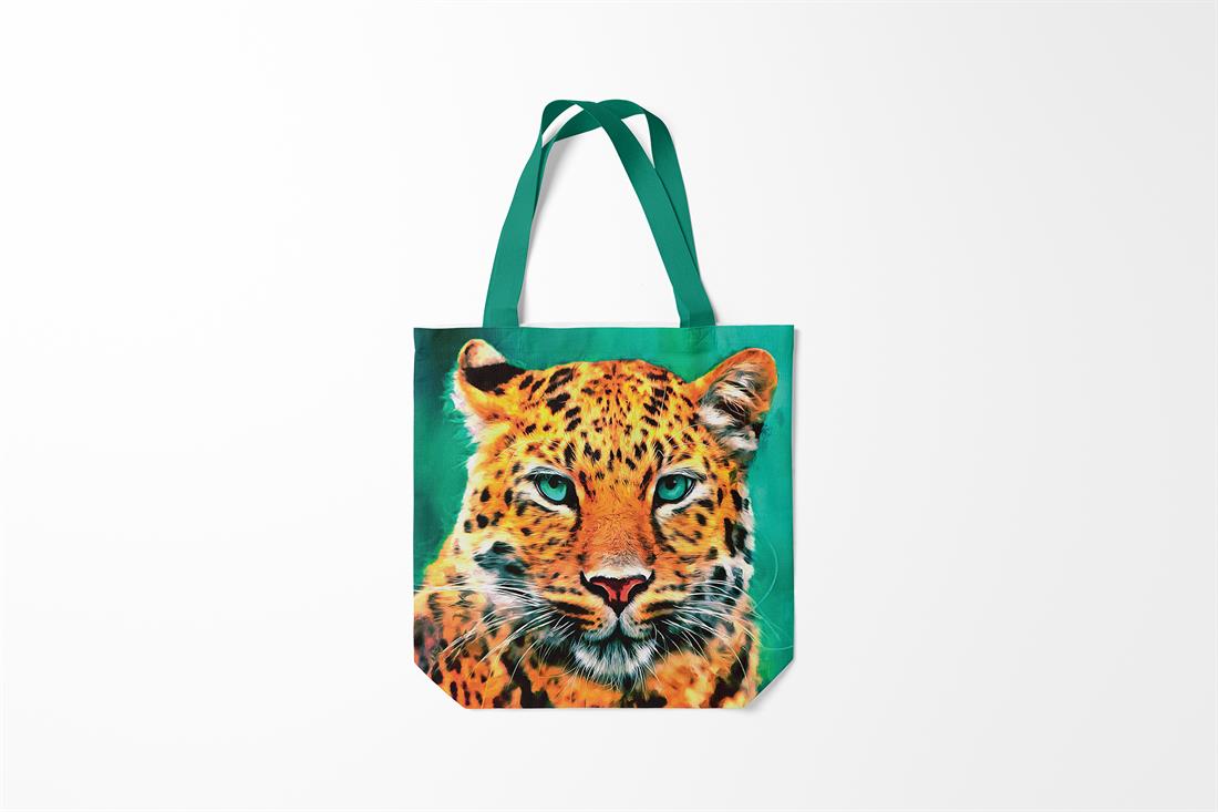 Green Printed Digital Canvas Fabric