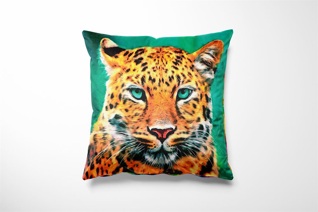 Green Printed Digital Canvas Fabric