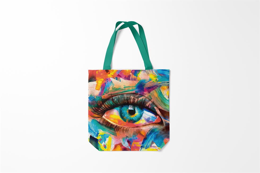 Painted Eye Printed Digital Canvas Fabric