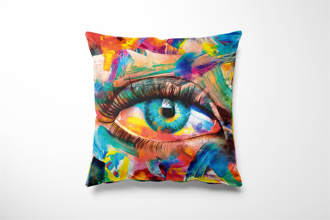 Painted Eye Printed Digital Canvas Fabric