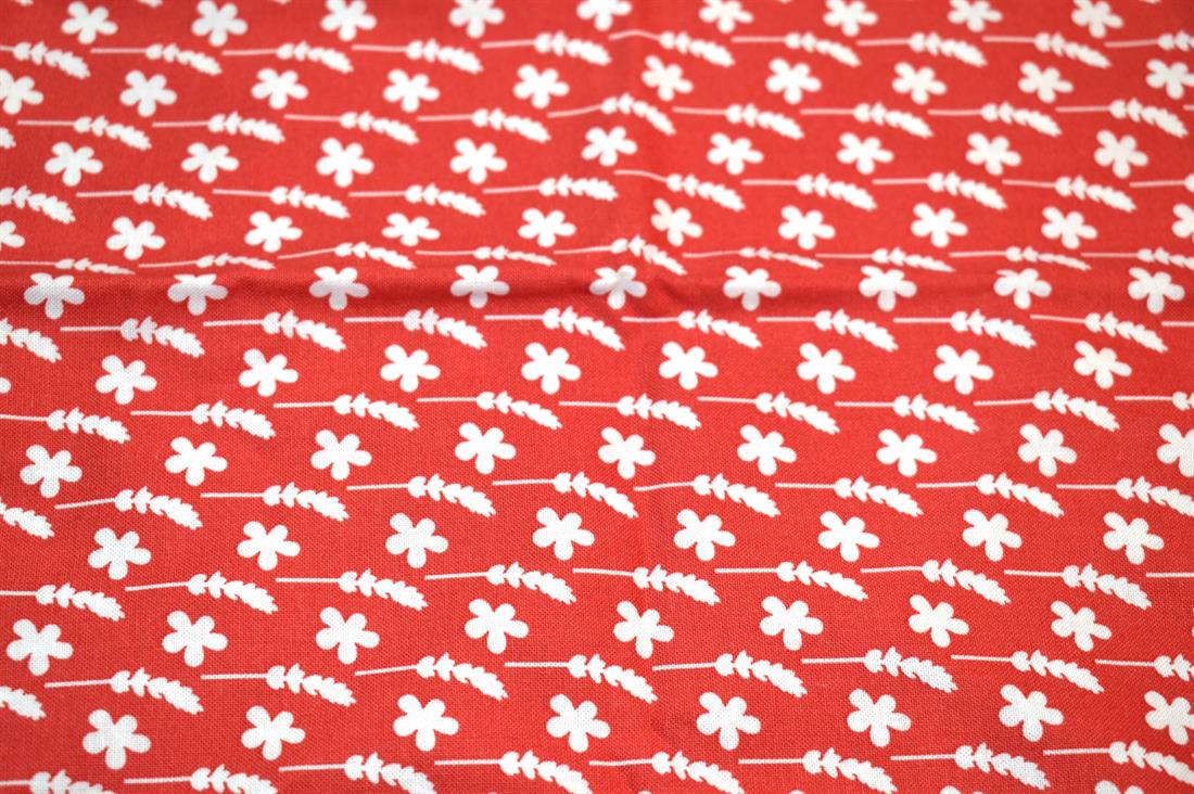 Red Printed 100% Cotton Poplin
