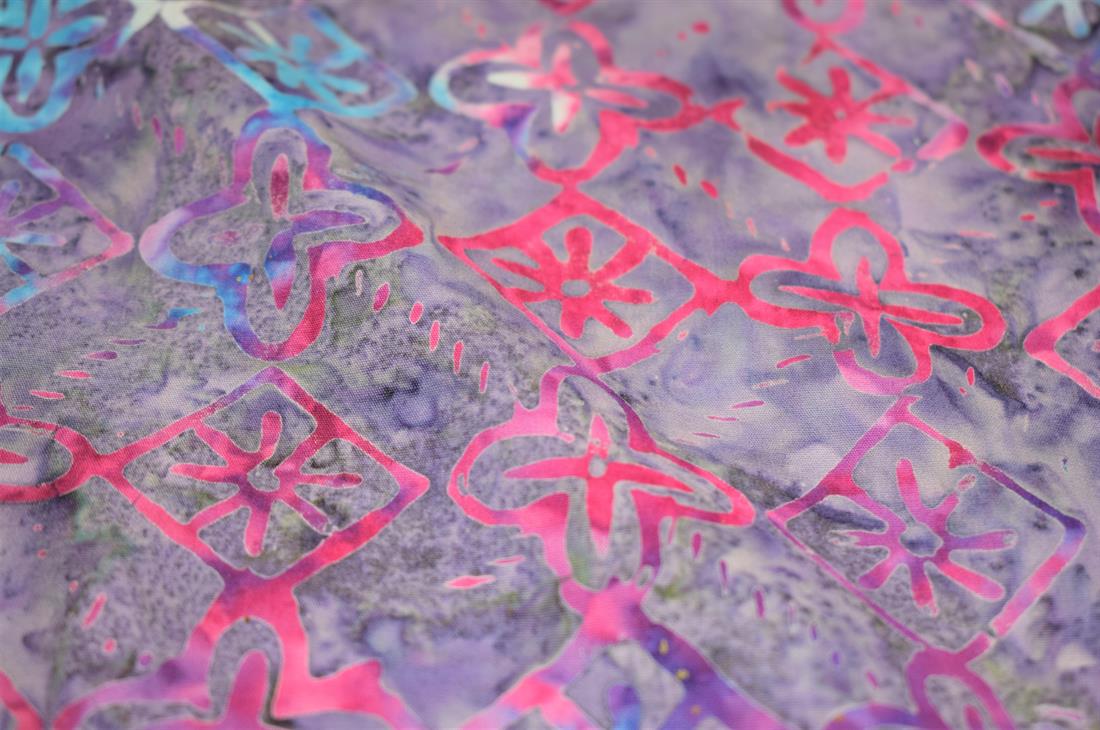 Charcoal & Pink Batik Single Fat Quarter