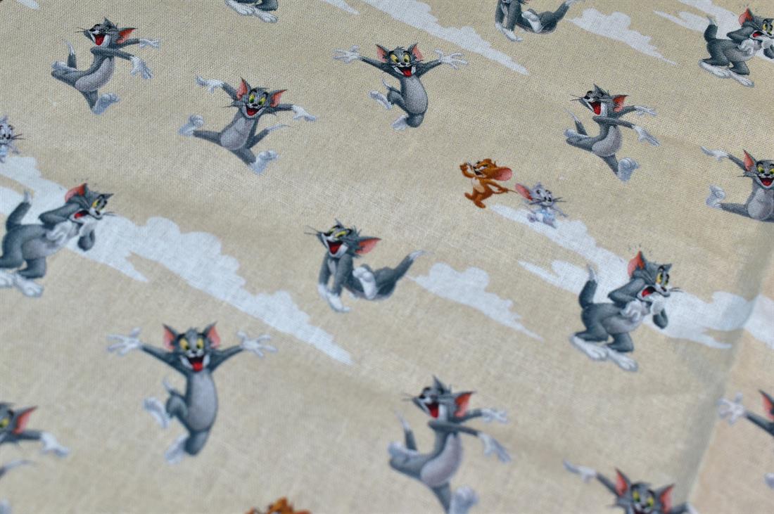 Beige Printed William Morris 100% Cotton Fabric