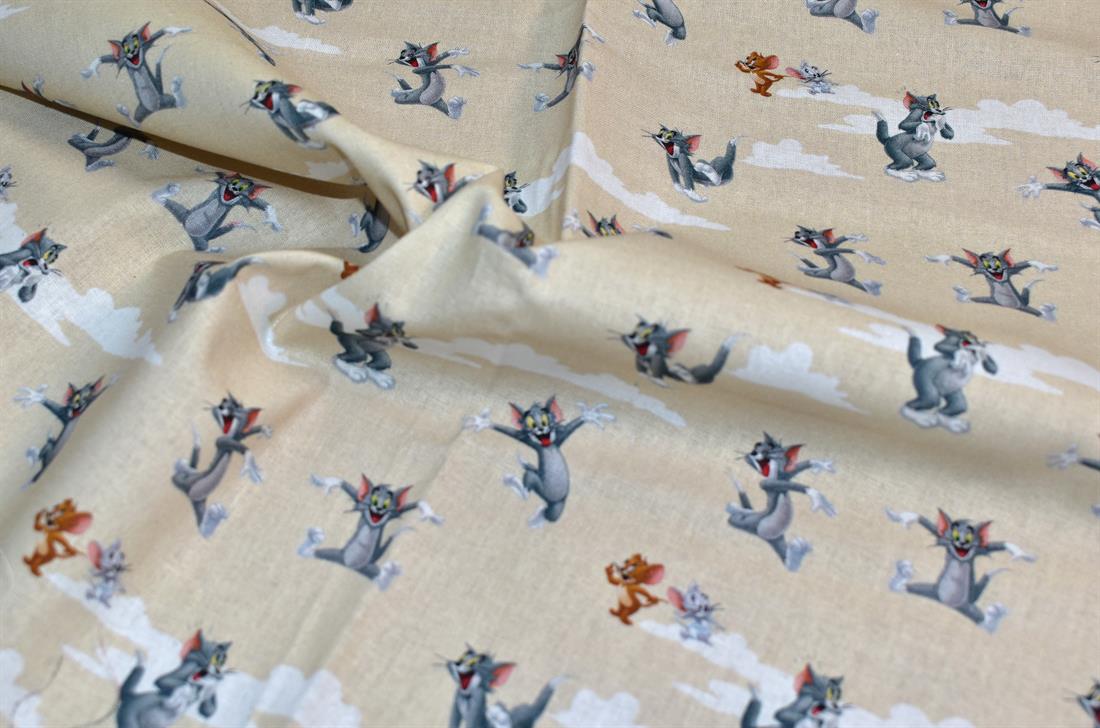 Beige Printed William Morris 100% Cotton Fabric