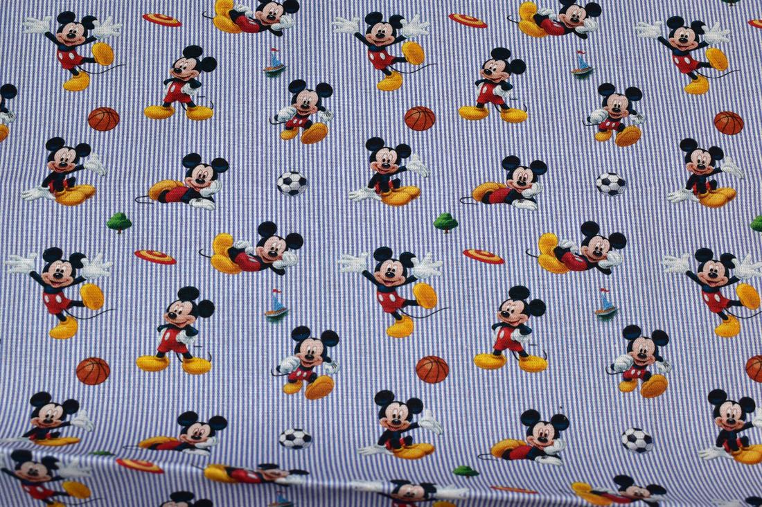 Blue Printed 100% Cotton Fabric