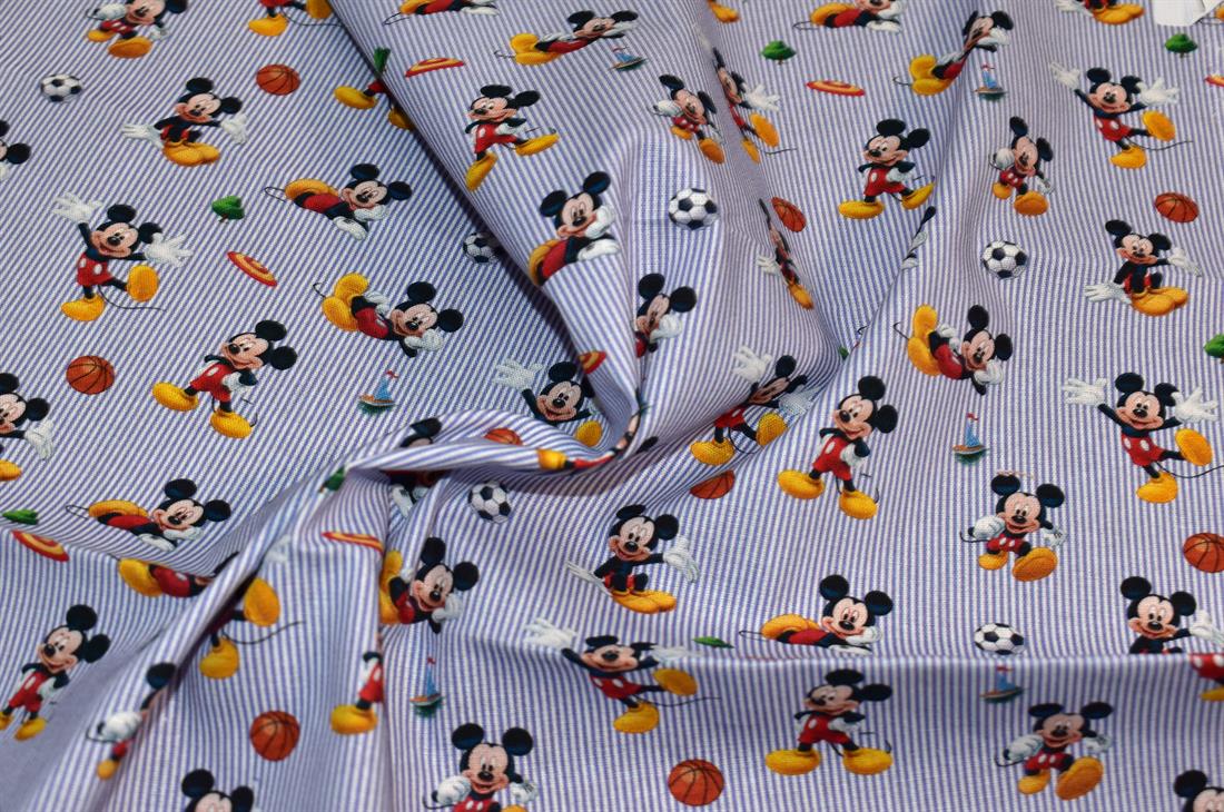 Blue Printed 100% Cotton Fabric