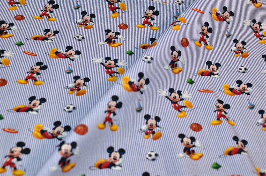 Blue Printed 100% Cotton Fabric