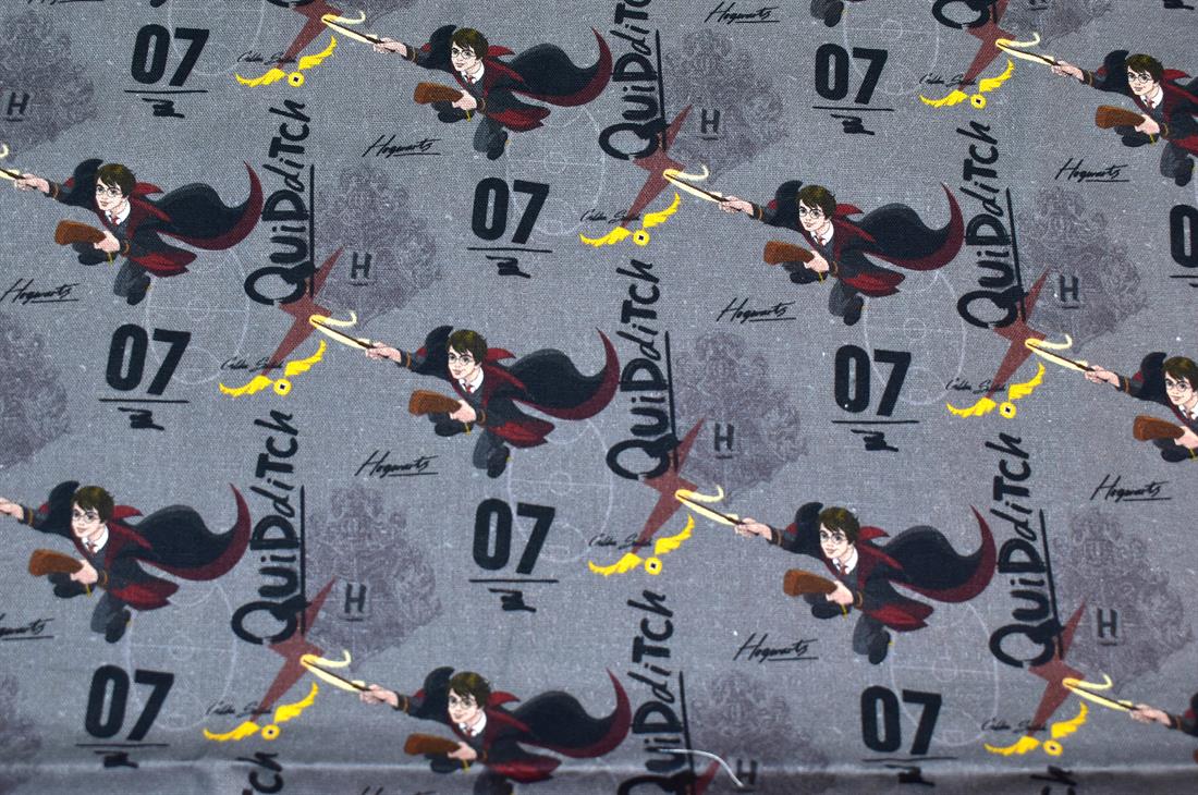 Charcoal Printed 100% Cotton Fabric