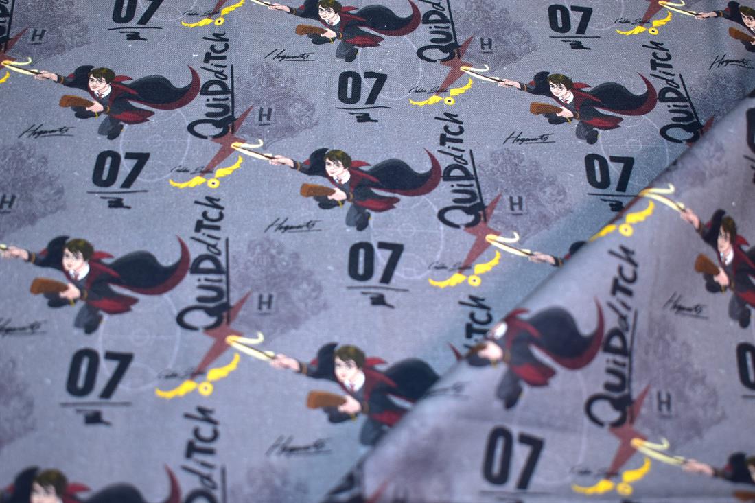 Charcoal Printed 100% Cotton Fabric