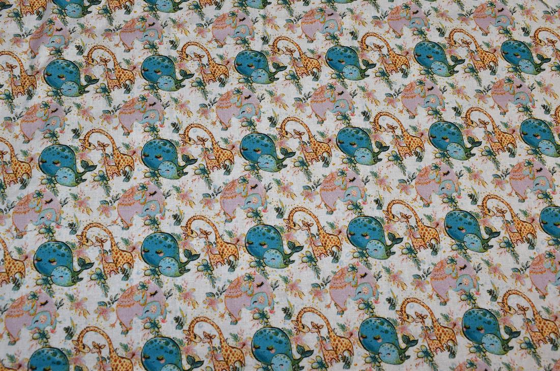 White Printed 100% Cotton Fabric