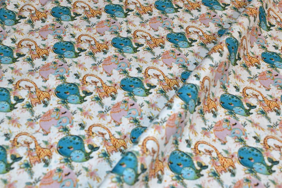 White Printed 100% Cotton Fabric