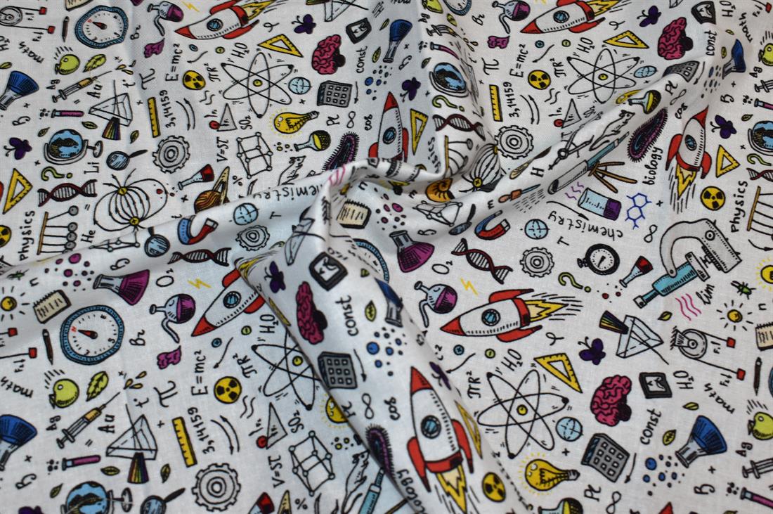 White Printed 100% Cotton Fabric
