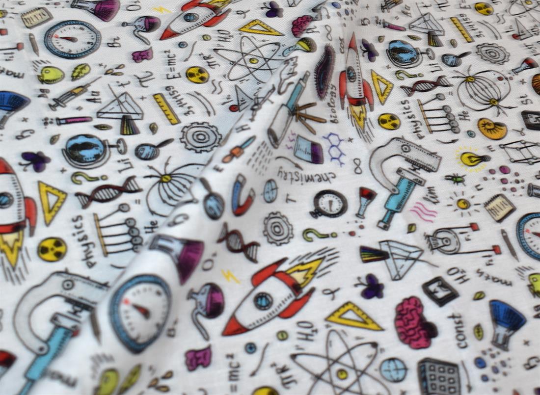 White Printed 100% Cotton Fabric