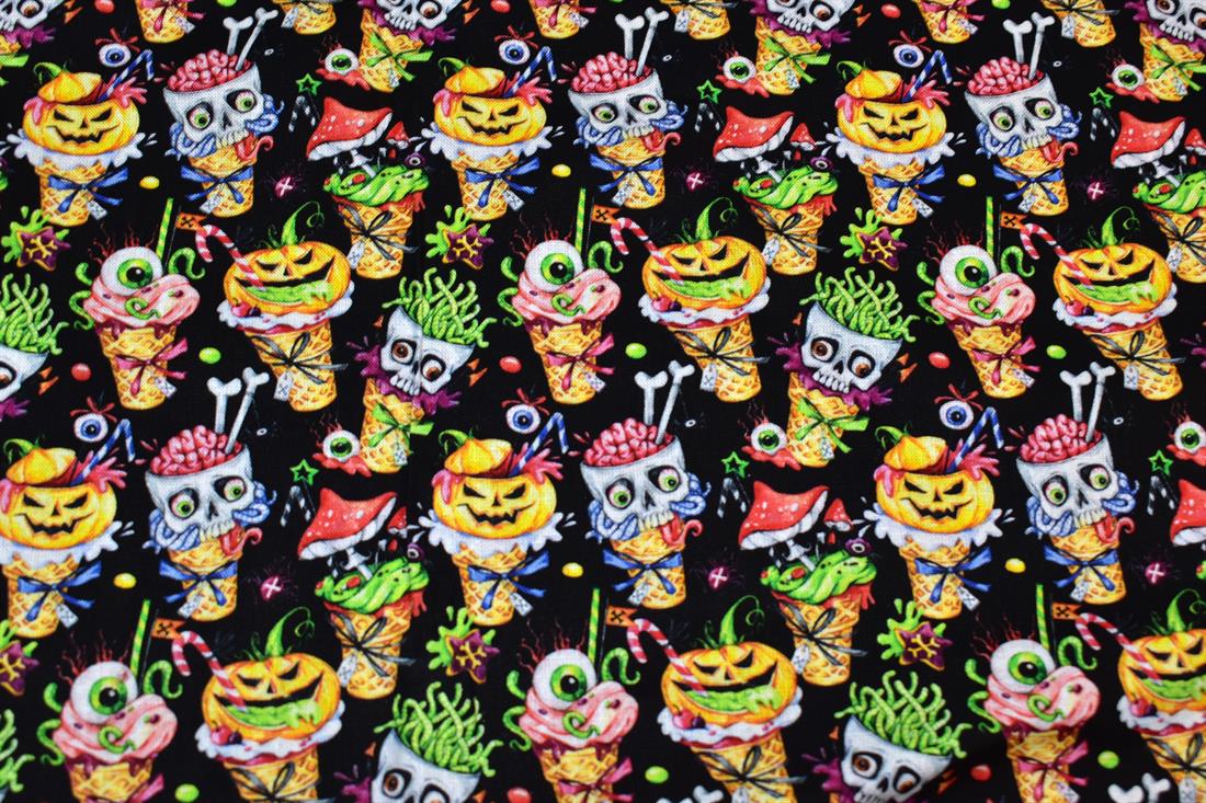 Black Printed 100% Cotton Fabric