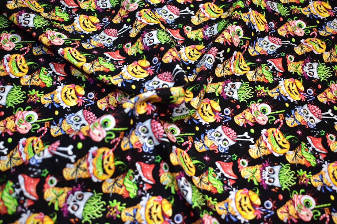 Black Printed 100% Cotton Fabric