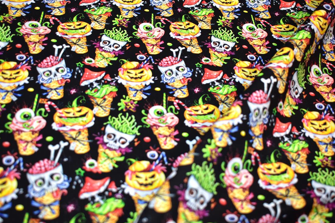 Black Printed 100% Cotton Fabric