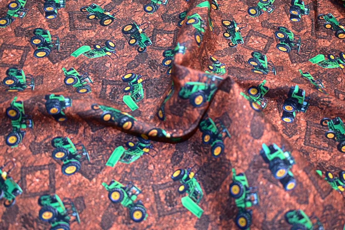 Brown Printed 100% Cotton Fabric