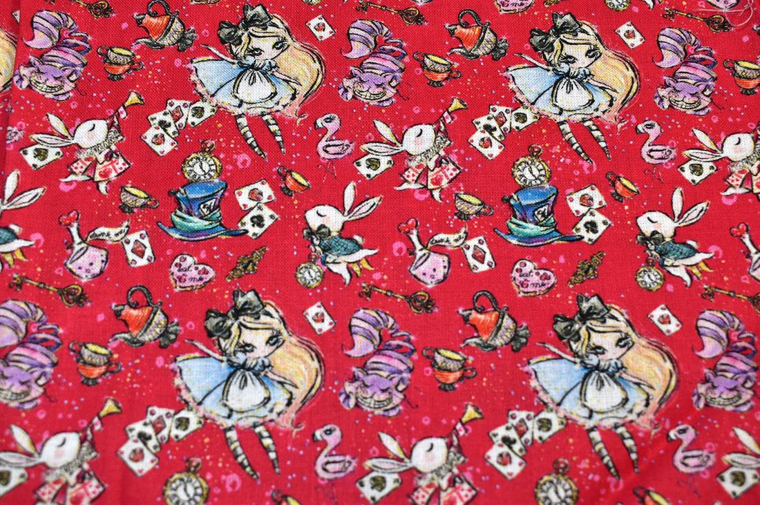 Red Printed 100% Cotton Fabric