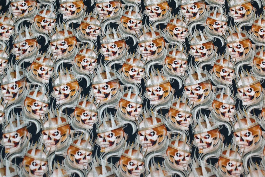 Grey & Black Printed 100% Cotton Fabric