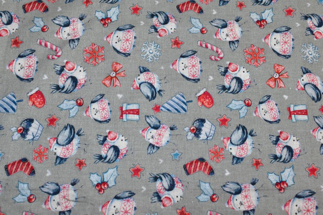 Grey Printed 100% Cotton Fabric