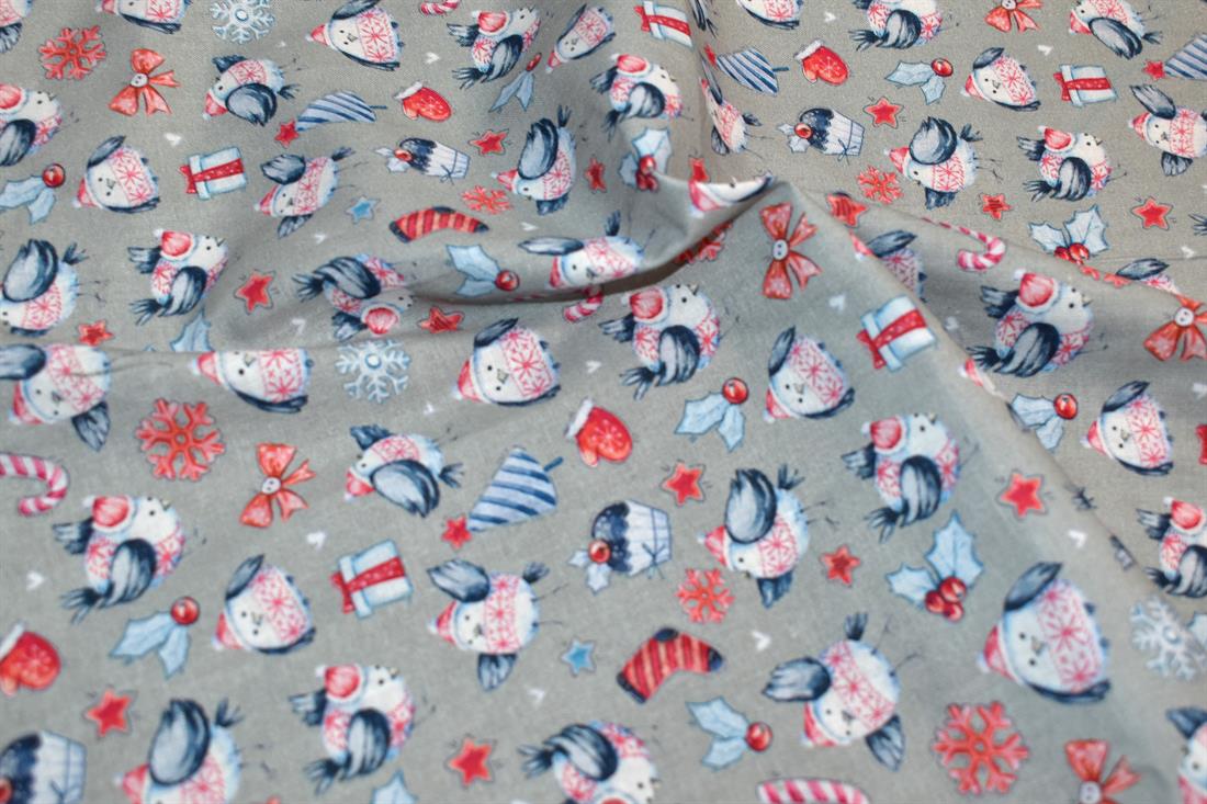 Grey Printed 100% Cotton Fabric