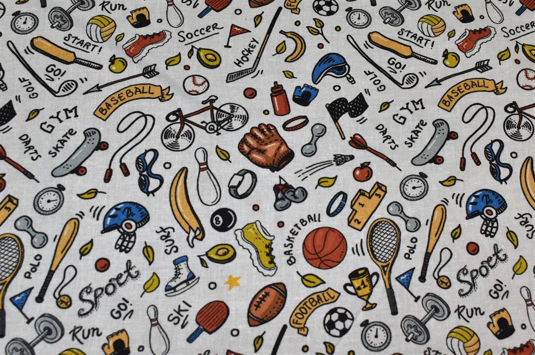 White Printed 100% Cotton Fabric