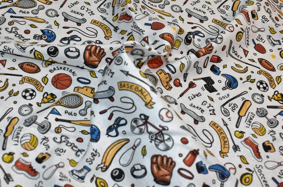 White Printed 100% Cotton Fabric