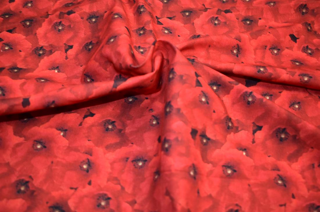 Red Single Fat Quarter Little Johnny Printed 100% Cotton Fabric