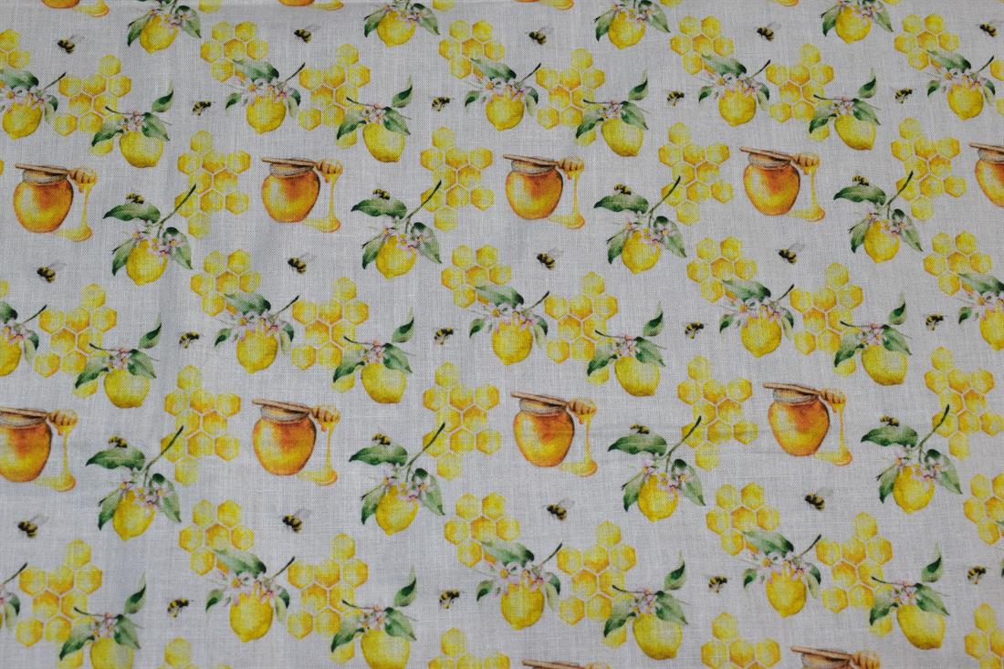 Lemon Little Johnny Printed 100% Cotton Fabric