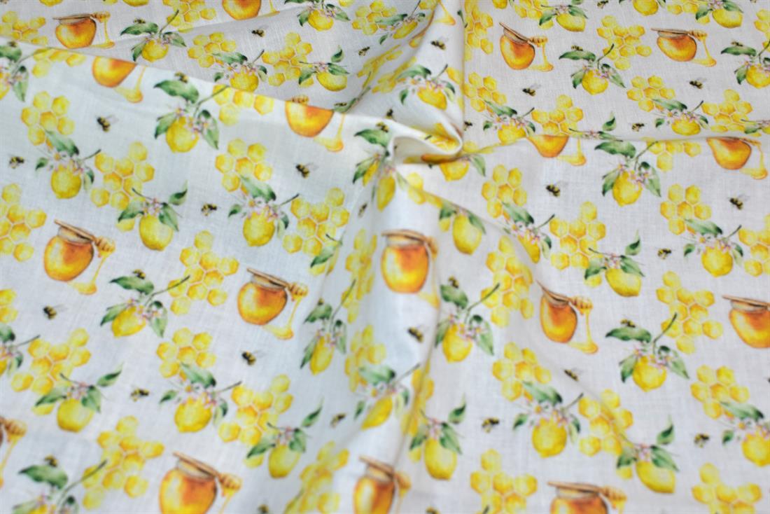 Lemon Little Johnny Printed 100% Cotton Fabric
