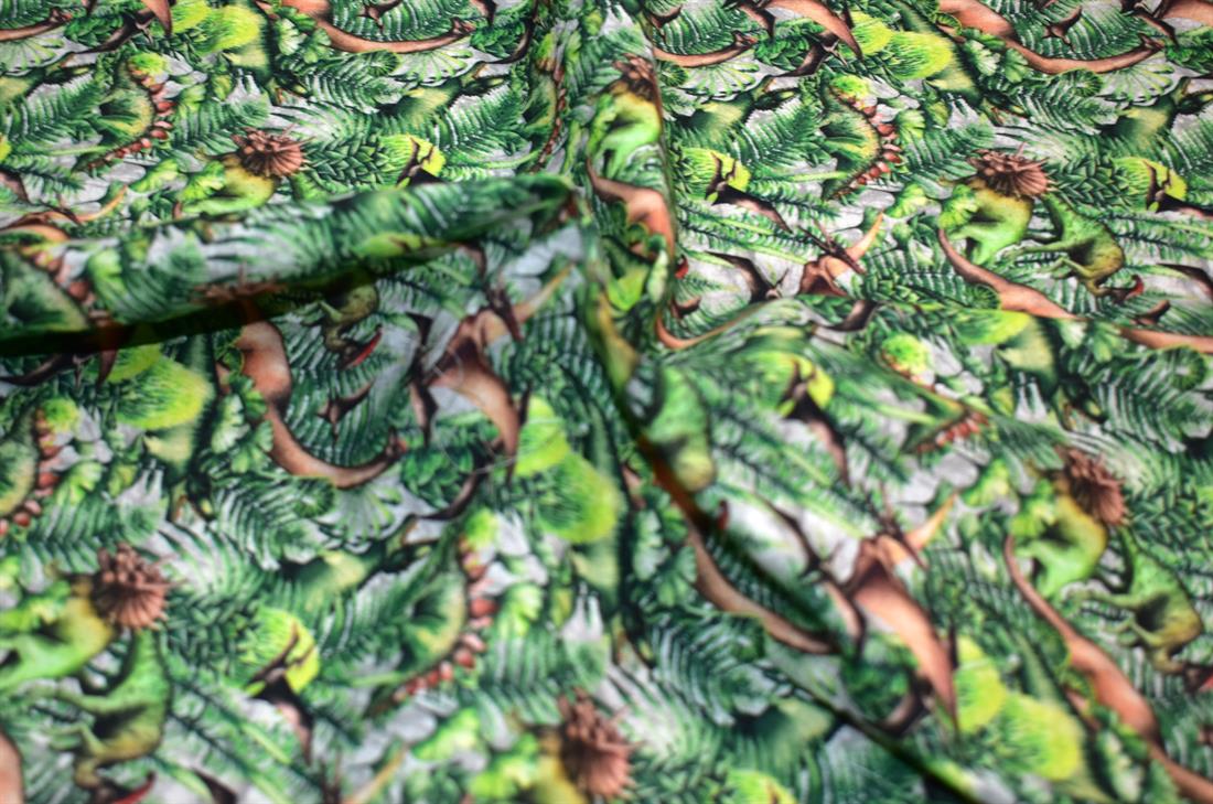 Green Little Johnny Printed 100% Cotton Fabric