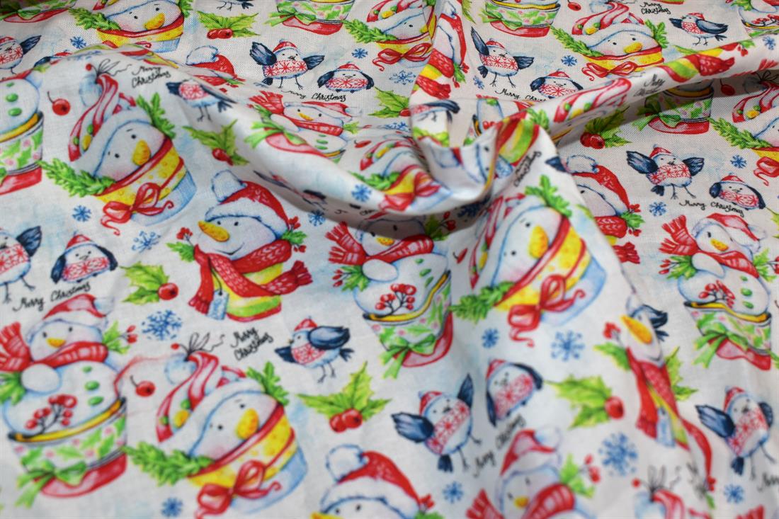 White Printed 100% Cotton Fabric